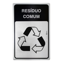 PLACA ADESIVA EM ALUMINIO RESIDUO COMUM
