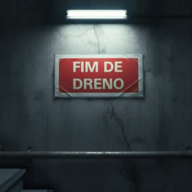 PLACA FIM DE DRENO 15X30 CM FOTOLUMINESCENTE