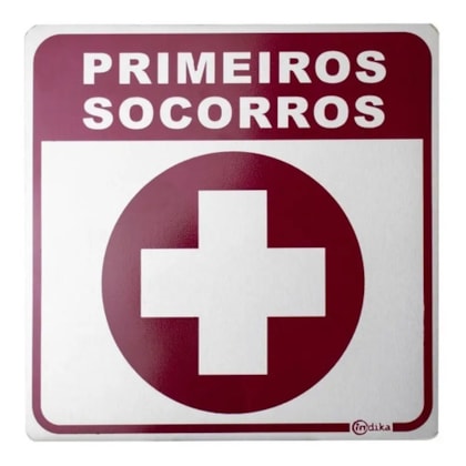 PLACA PRIMEIROS SOCORROS 16X16 CM