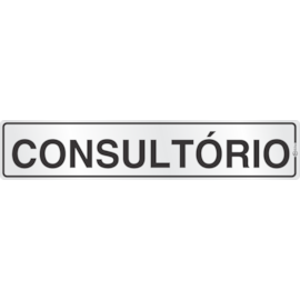 PLACA SINALIZADORA ADESIVA EM ALUMINIO - CONSULTÓRIO PLACA SINALIZADORA ADESIVA EM ALUMINIO - CONSULTÓRIO