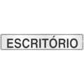 PLACA SINALIZADORA ADESIVA EM ALUMINIO - ESCRIT...