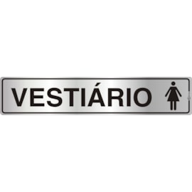 PLACA SINALIZADORA ADESIVA EM ALUMINIO - VESTIARIO FEMININO PLACA SINALIZADORA ADESIVA EM ALUMINIO - VESTIARIO FEMININO