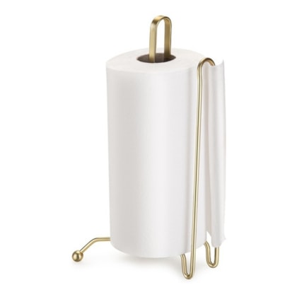 PORTA ROLO PAPEL COM PIATINA LINHA DOURADO FOSCO