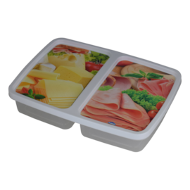 POTE PLÁSTICO DECORADO PARA FRIOS PRESUNTO E QUEIJO POTE PLÁSTICO DECORADO PARA FRIOS PRESUNTO E QUEIJO