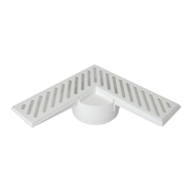 RALO DE CANTO SAIDA 100MM COM GRELHA BRANCA RALO DE CANTO SAIDA 100MM COM GRELHA BRANCA