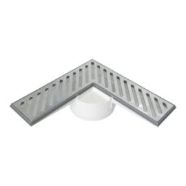 RALO DE CANTO SAIDA 100MM COM GRELHA CROMADA RALO DE CANTO SAIDA 100MM COM GRELHA CROMADA