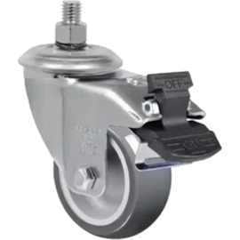 RODIZIO GIRATORIO 3'' COM GARFO PARAFUSO CENTRAL E TRAVA  - GLE312BPG RODIZIO GIRATORIO 3'' COM GARFO PARAFUSO CENTRAL E TRAVA  - GLE312BPG