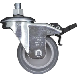 RODIZIO GIRATORIO 3'' COM GARFO PARAFUSO CENTRAL E TRAVA  - GLE312BPG RODIZIO GIRATORIO 3'' COM GARFO PARAFUSO CENTRAL E TRAVA  - GLE312BPG