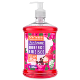 SABONETE LIQUIDO MORANGO E HIBISCUS 1 LITRO COM PUMP SABONETE LIQUIDO MORANGO E HIBISCUS 1 LITRO COM PUMP