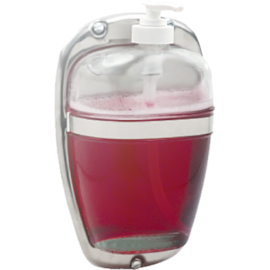 SABONETEIRA DE PAREDE EM VIDRO E INOX PARA ALCOOL GEL E SABONETE LIQUIDO  SABONETEIRA DE PAREDE EM VIDRO E INOX PARA ALCOOL GEL E SABONETE LIQUIDO