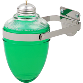 SABONETEIRA DE VIDRO GIRATÓRIA COM TAMPA EM INOX 400ML SABONETEIRA DE VIDRO GIRATÓRIA COM TAMPA EM INOX 400ML