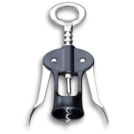 SACA ROLHAS ABRIDOR DE GARRAFA VINHO INOX E ABS PRETO SACA ROLHAS ABRIDOR DE GARRAFA VINHO INOX E ABS PRETO