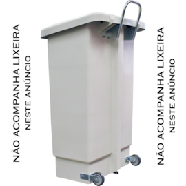 SUPORTE EM AÇO COM RODAS E CABO PARA LIXEIRAS 50/75 E 100 LITROS SUPORTE EM AÇO COM RODAS E CABO PARA LIXEIRAS 50/75 E 100 LITROS
