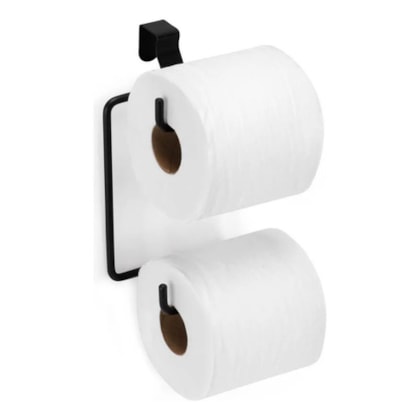 SUPORTE PARA PAPEL HIGIENICO DUPLO  P/ CAIXA  ACOPLADA BLACK