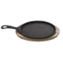 TABUA PARA CHURRASCO MIX GRIL OVAL FERRO E BASE MADEIRA TECA